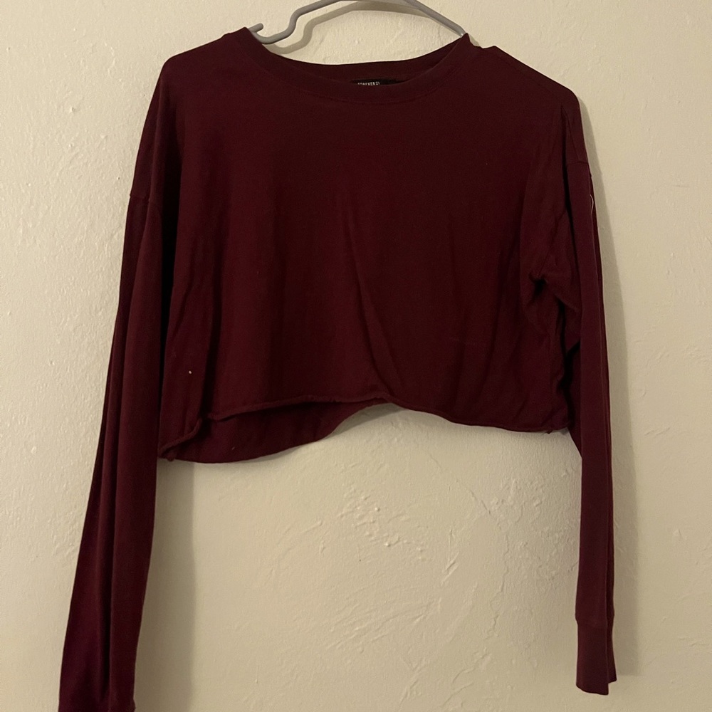 Long sleeve crop top